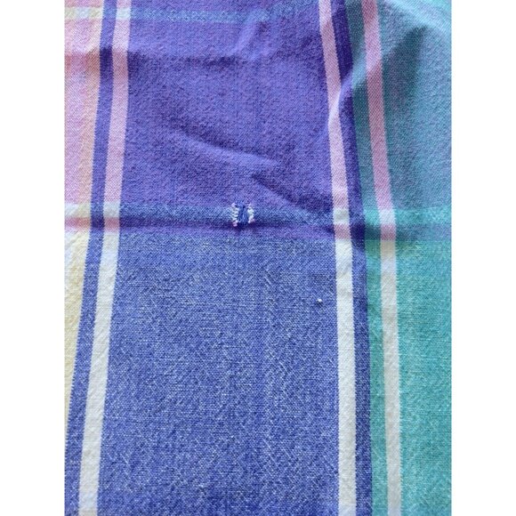 Fiesta Style Tablecloth Plaid 53”W X 74”L Colorful Dining Linens Tabletop - Picture 3 of 8